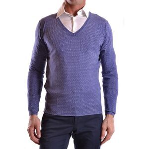 Paolo Pecora Patterned VNeck Sweater Men blue Sweaters & Knitwear